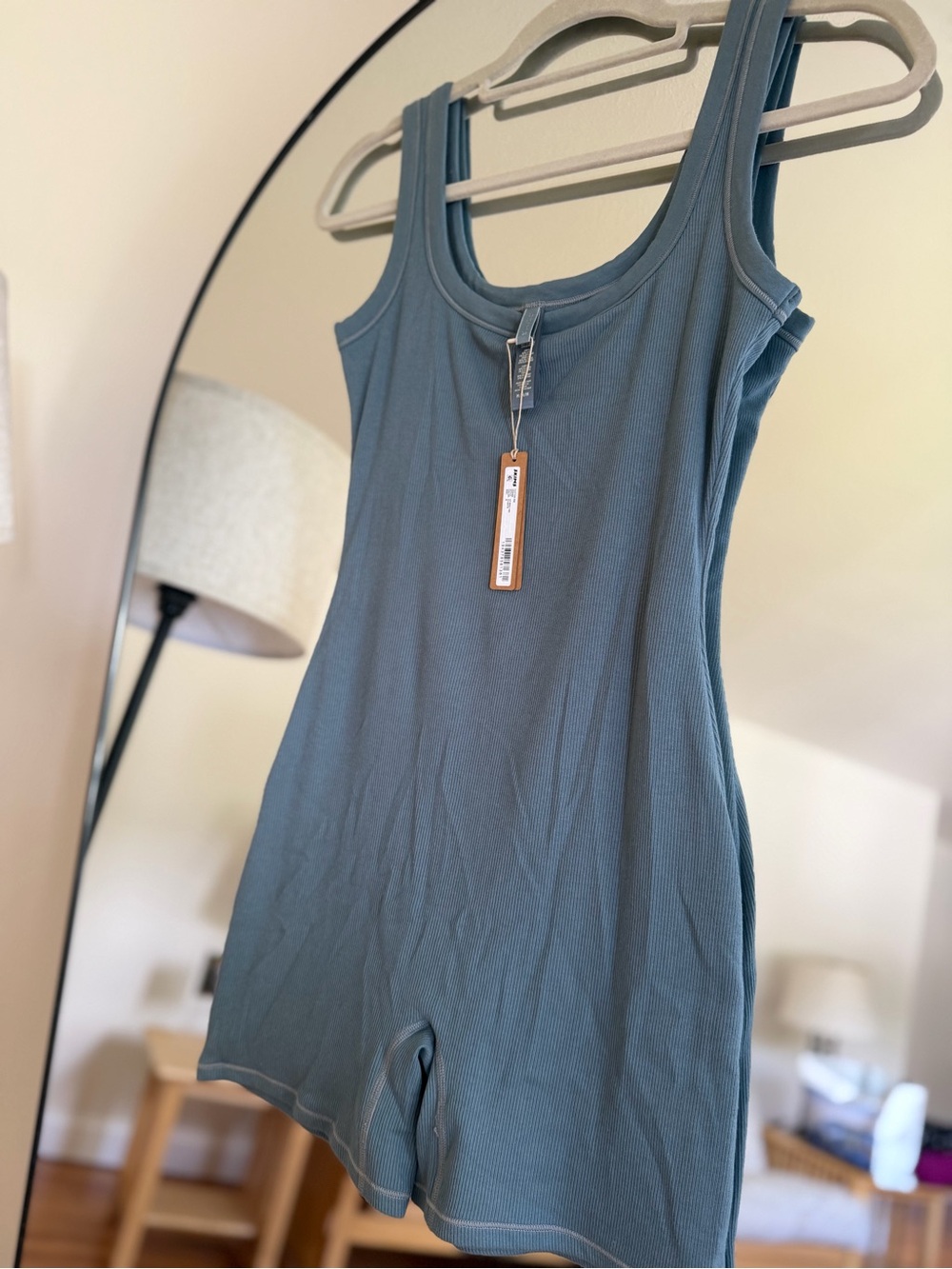 Skims Cotton Ribbed Romper NWT